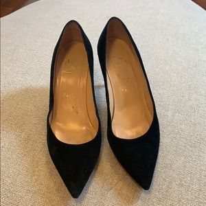 Christian Louboutin Black Suede Kate Pump